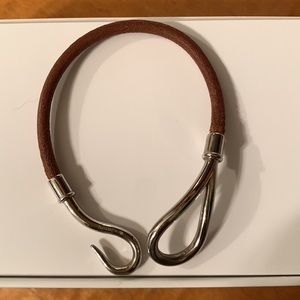 Hermès hook silver bracelet